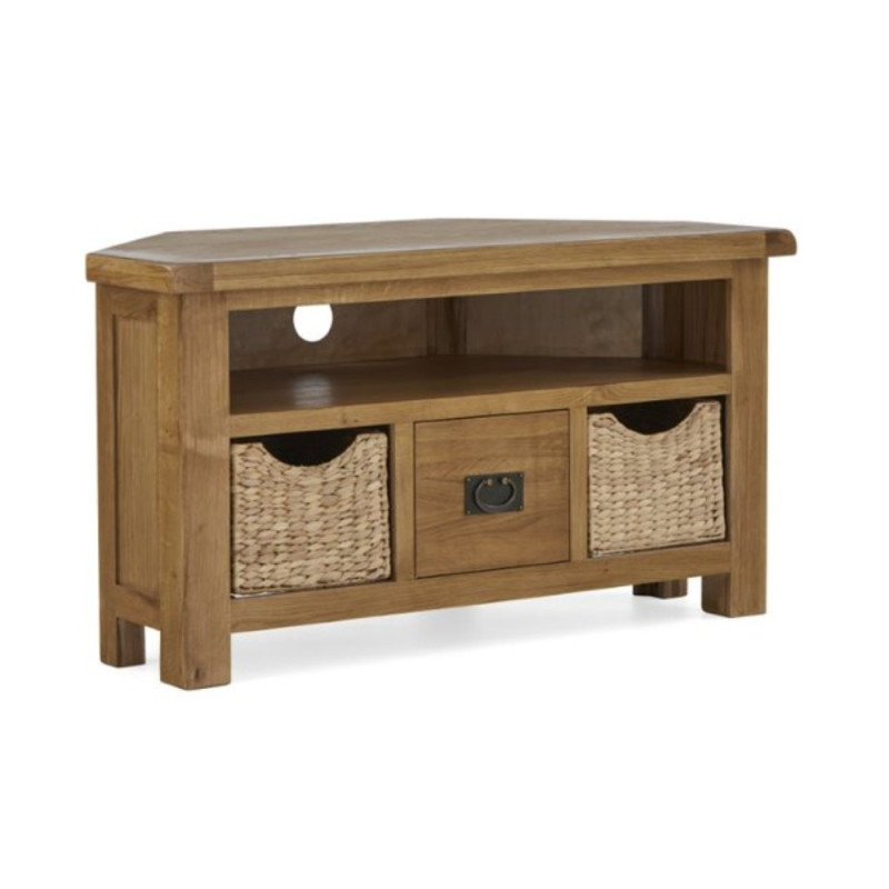 Astoria Corner TV Unit with Baskets - Buy Furniture Online | Modern Furniture USA & Gulf