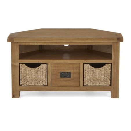 Astoria Corner TV Unit with Baskets - Buy Furniture Online | Modern Furniture USA & Gulf