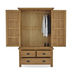 Astoria Gents 3 Drawer Wardrobe - Buy Wardrobe Online | Modern Furniture USA & Gulf 2