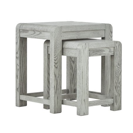 Tulip Nest of Tables – Grey Stain Oak - Buy Furniture Online | Modern Furniture USA & Gulf