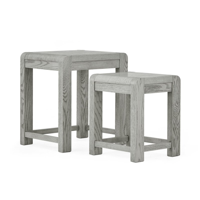 Tulip Nest of Tables – Grey Stain Oak - Buy Furniture Online | Modern Furniture USA & Gulf