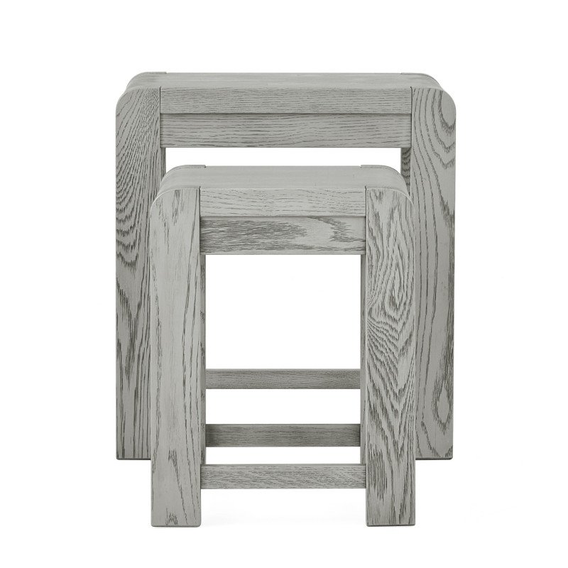 Tulip Nest of Tables – Grey Stain Oak - Buy Furniture Online | Modern Furniture USA & Gulf