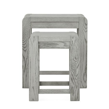 Tulip Nest of Tables – Grey Stain Oak - Buy Furniture Online | Modern Furniture USA & Gulf