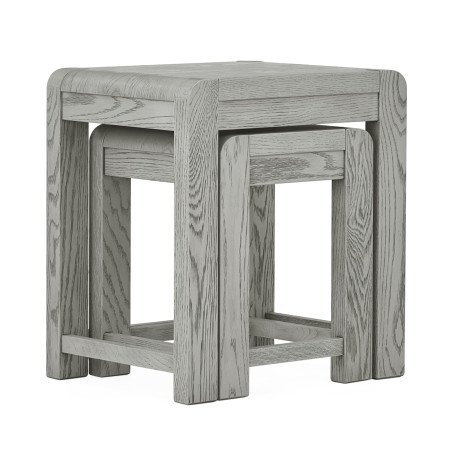 Tulip Nest of Tables – Grey Stain Oak - Buy Furniture Online | Modern Furniture USA & Gulf