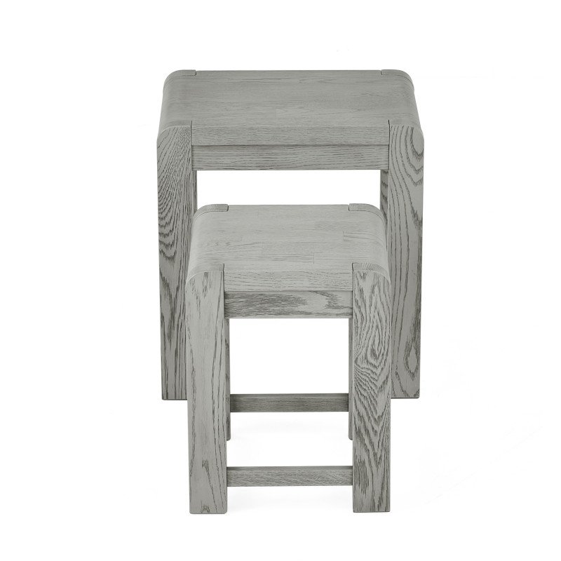 Tulip Nest of Tables – Grey Stain Oak - Buy Furniture Online | Modern Furniture USA & Gulf