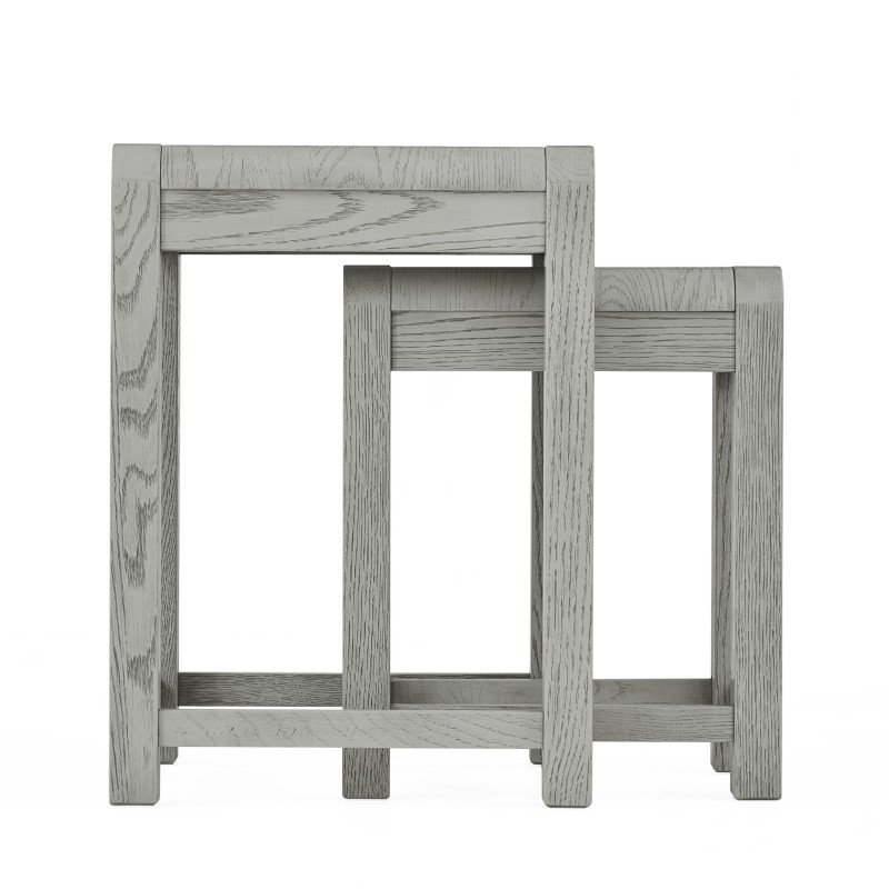 Tulip Nest of Tables – Grey Stain Oak - Buy Furniture Online | Modern Furniture USA & Gulf