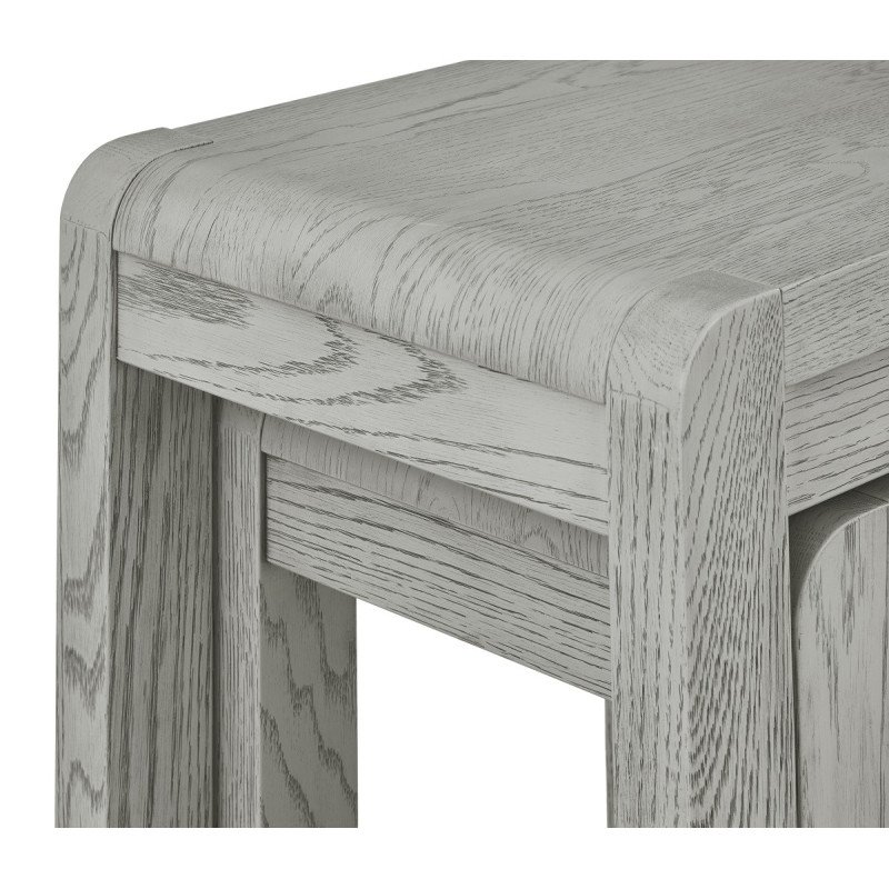 Tulip Nest of Tables – Grey Stain Oak - Buy Furniture Online | Modern Furniture USA & Gulf