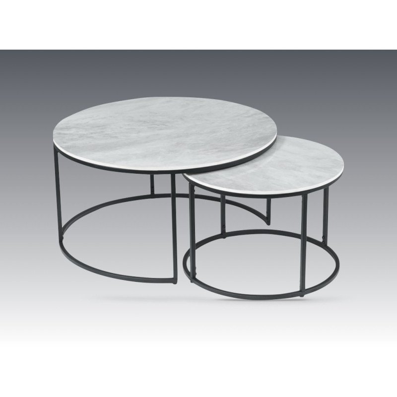 Tribeca Round Coffee Nest Of Tables - Buy Furniture Online | Modern Furniture USA & Gulf