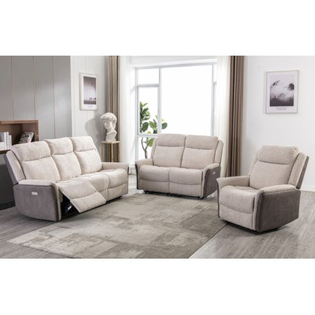 Treyton Fusion Electric Recliner 3 Seater Sofa - Buy Furniture Online | Modern Furniture USA & Gulf