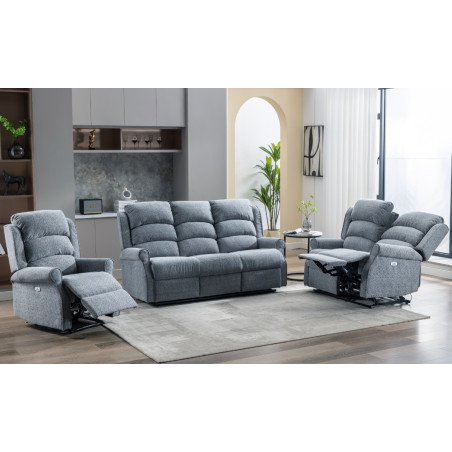 Drancy 3 Seater Electric Recliner Sofa - Buy Furniture Online | Modern Furniture USA & Gulf