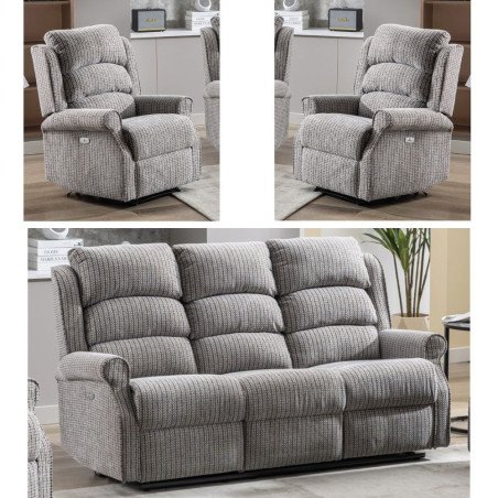 Drancy 3+1+1 Electric Recliner Sofa Set - Buy Furniture Online | Modern Furniture USA & Gulf