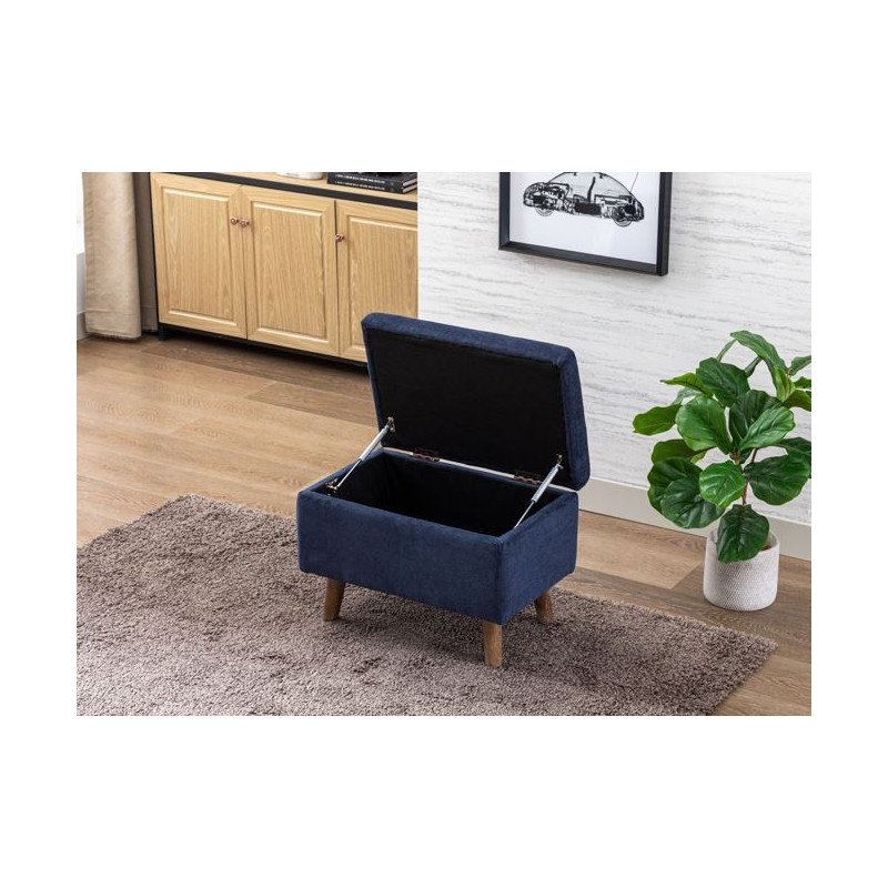 Granada Footstool -Navy - Buy Furniture Online | Modern Furniture USA & Gulf