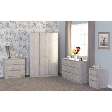 Malvern 3 Drawer Bedside Locker - Buy Furniture Online | Modern Furniture USA & Gulf