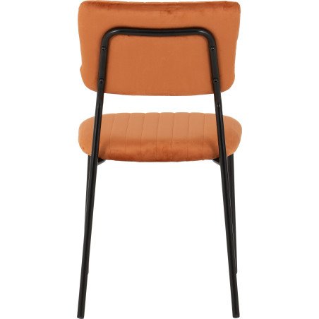 Sheldon Round Glass Top Dining Set Clear Glass/Black/Burnt Orange Velvet Fabric - Buy Furniture Online | Modern Furniture USA & 
