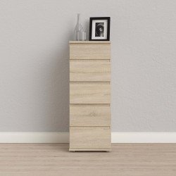 Nova 5 Drawer Narrow Chest - Buy Chest of Drawers Online | Modern Furniture USA & Gulf
