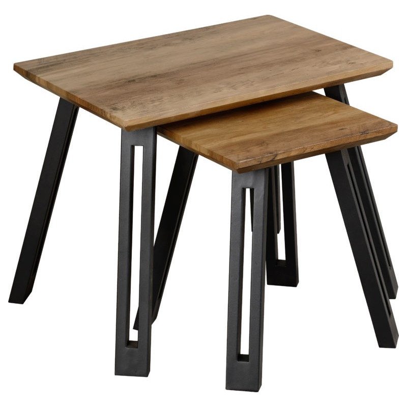 Quebec Straight Edge Nest of Tables - Buy Furniture Online | Modern Furniture USA & Gulf