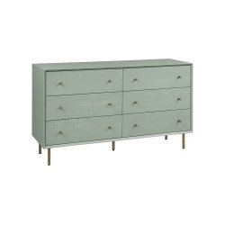 Olivia 6 Drawer Wide Chest - Buy Chest of Drawers Online | Modern Furniture USA & Gulf