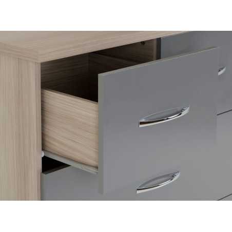 Nevada 5 Drawer Low Wardrobe - Buy Wardrobe Online | Modern Furniture USA & Gulf