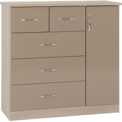 Nevada 5 Drawer Low Wardrobe - Buy Wardrobe Online | Modern Furniture USA & Gulf