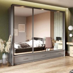 Delta Large Sliderobe 2.5m - Buy Furniture Online | Modern Furniture USA & Gulf