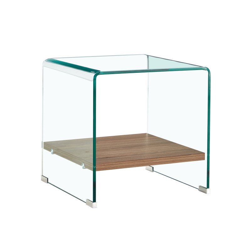 Vetro Lamp Table with Shelf - Buy Furniture Online | Modern Furniture USA & Gulf