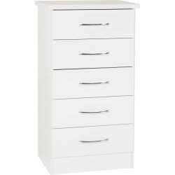 Nevada 5 Drawer Narrow Chest - Buy Chest of Drawers Online | Modern Furniture USA & Gulf
