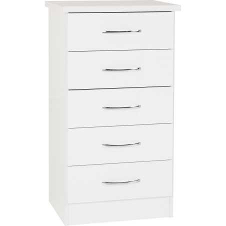 Nevada 5 Drawer Narrow Chest - Buy Chest of Drawers Online | Modern Furniture USA & Gulf