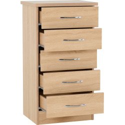 Nevada 5 Drawer Narrow Chest - Buy Chest of Drawers Online | Modern Furniture USA & Gulf 2