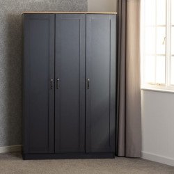 Portland 3 Door Wardrobe - Buy Wardrobe Online | Modern Furniture USA & Gulf