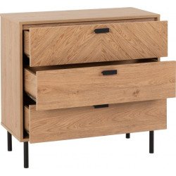 Leon 3 Drawer Chest - Buy Chest of Drawers Online | Modern Furniture USA & Gulf 2