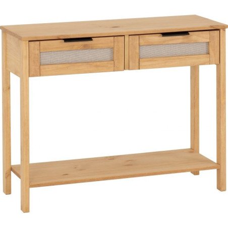 Corona Rattan 2 Drawer Console Table - Buy Furniture Online | Modern Furniture USA & Gulf