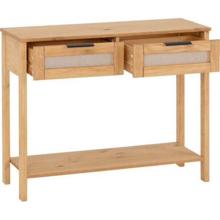 Corona Rattan 2 Drawer Console Table - Buy Furniture Online | Modern Furniture USA & Gulf