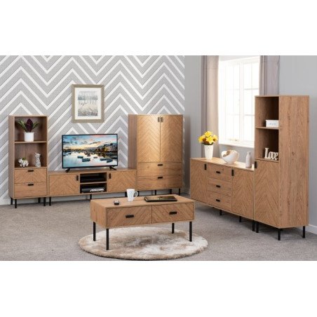 Leon 2 Drawer 2 Shelf Cabinet - Buy Storage Cabinet Online | Modern Furniture USA & Gulf