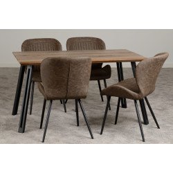 Quebec Straight Edge Dining Set - Buy Furniture Online | Modern Furniture USA & Gulf