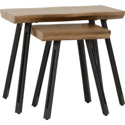 Quebec Wave Edge Nest of Tables - Buy Furniture Online | Modern Furniture USA & Gulf
