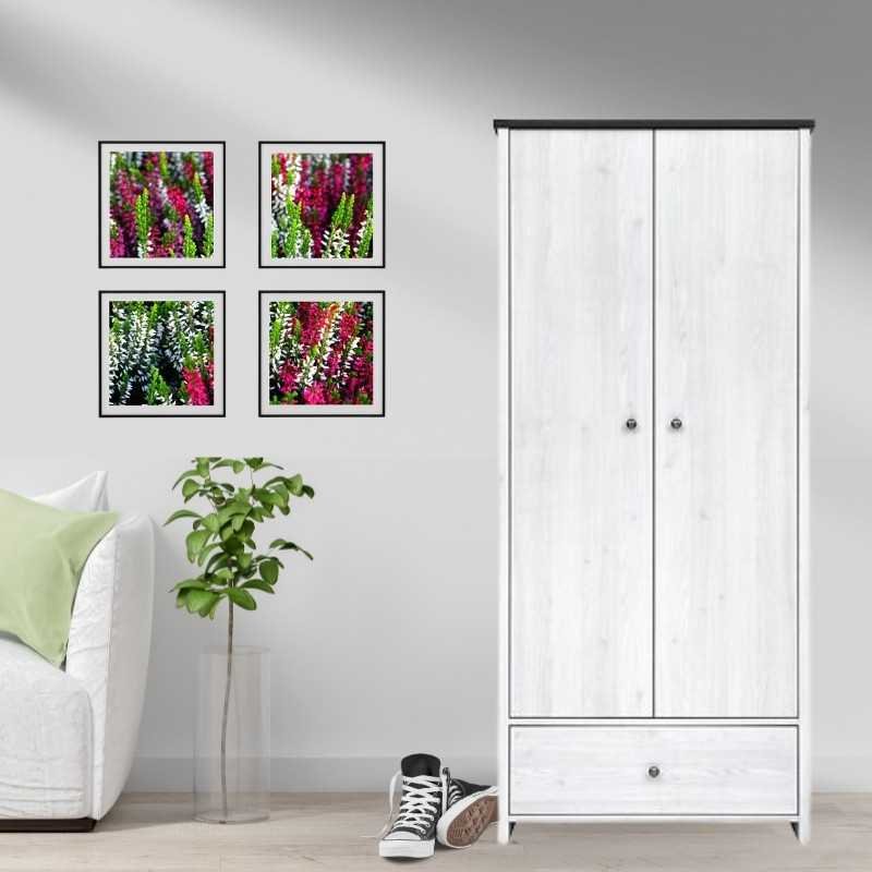 Hampshire 2 Door 1 Drawer Wardrobe - Buy Wardrobe Online | Modern Furniture USA & Gulf