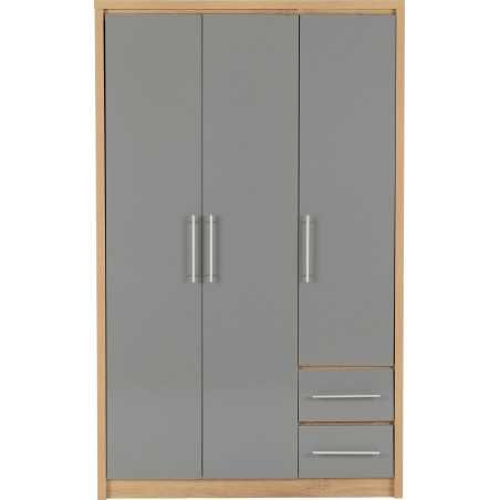 Seville 3 Door 2 Drawer Wardrobe - Buy Wardrobe Online | Modern Furniture USA & Gulf