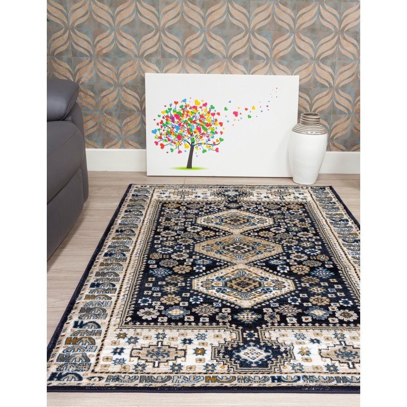 Aziza Katana Navy Rug - Buy Furniture Online | Modern Furniture USA & Gulf