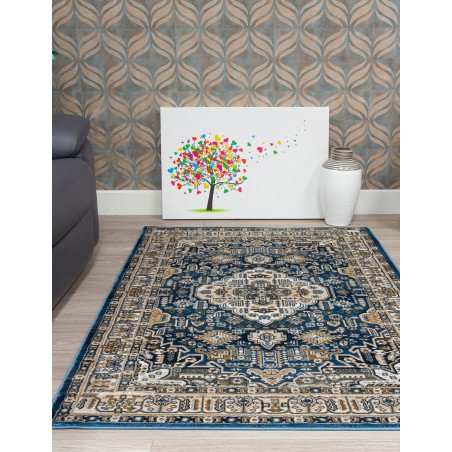 Aziza Medallion Blue Rug - Buy Furniture Online | Modern Furniture USA & Gulf