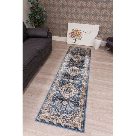 Aziza Medallion Blue Rug - Buy Furniture Online | Modern Furniture USA & Gulf