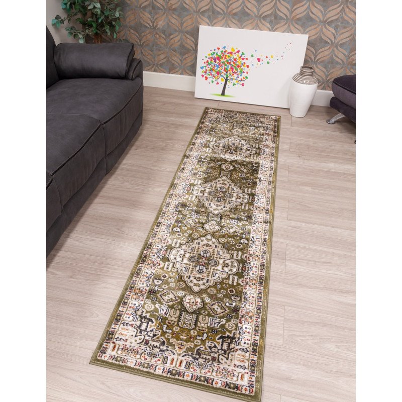 Aziza Medallion Green Rug - Buy Furniture Online | Modern Furniture USA & Gulf