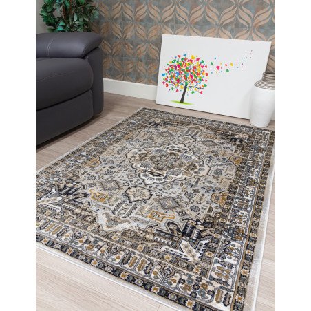 Aziza Medallion Grey Rug - Buy Furniture Online | Modern Furniture USA & Gulf