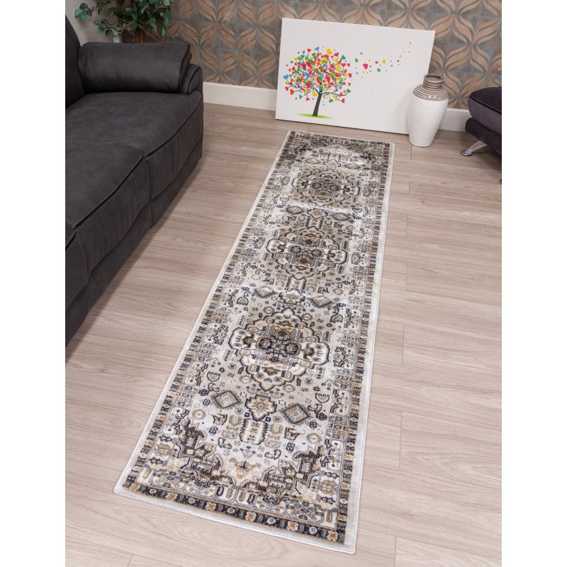 Aziza Medallion Grey Rug - Buy Furniture Online | Modern Furniture USA & Gulf