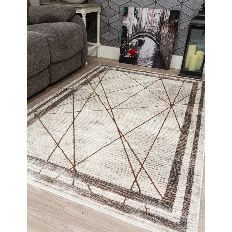 Glitz Art Deco Rug Beige - Buy Furniture Online | Modern Furniture USA & Gulf