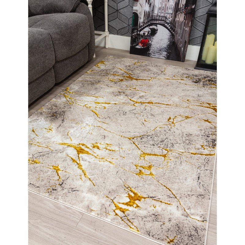 Glitz Marble Ochre Rug - Buy Furniture Online | Modern Furniture USA & Gulf