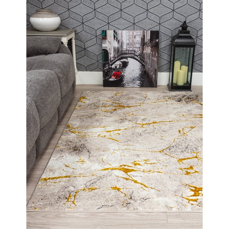 Glitz Marble Ochre Rug - Buy Furniture Online | Modern Furniture USA & Gulf