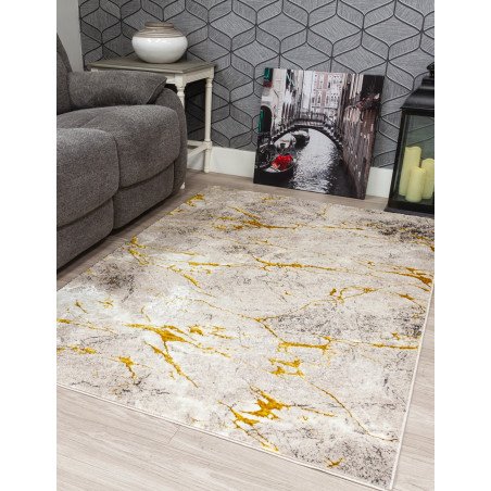 Glitz Marble Ochre Rug - Buy Furniture Online | Modern Furniture USA & Gulf