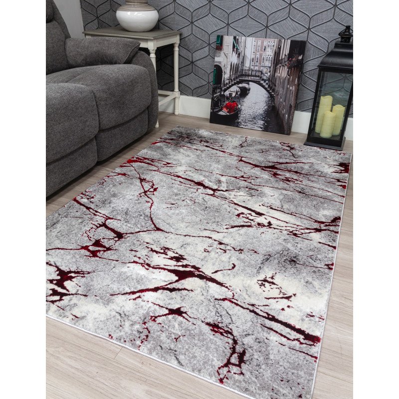 Glitz Marble Red Rug - Buy Furniture Online | Modern Furniture USA & Gulf