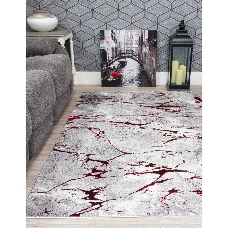 Glitz Marble Red Rug - Buy Furniture Online | Modern Furniture USA & Gulf