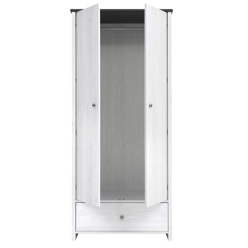 Hampshire 2 Door 1 Drawer Wardrobe - Buy Wardrobe Online | Modern Furniture USA & Gulf